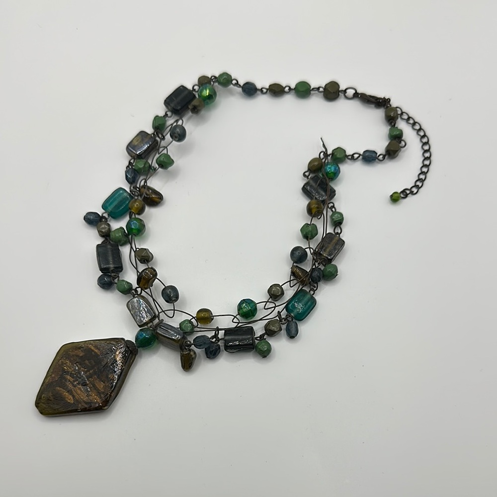 Elegant Multicolor Glass Beaded Necklace